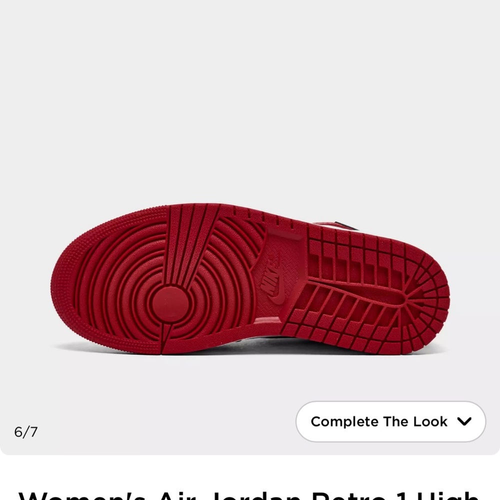 Nike Air Jordan 1 High Red Black White - Picture 6 of 6
